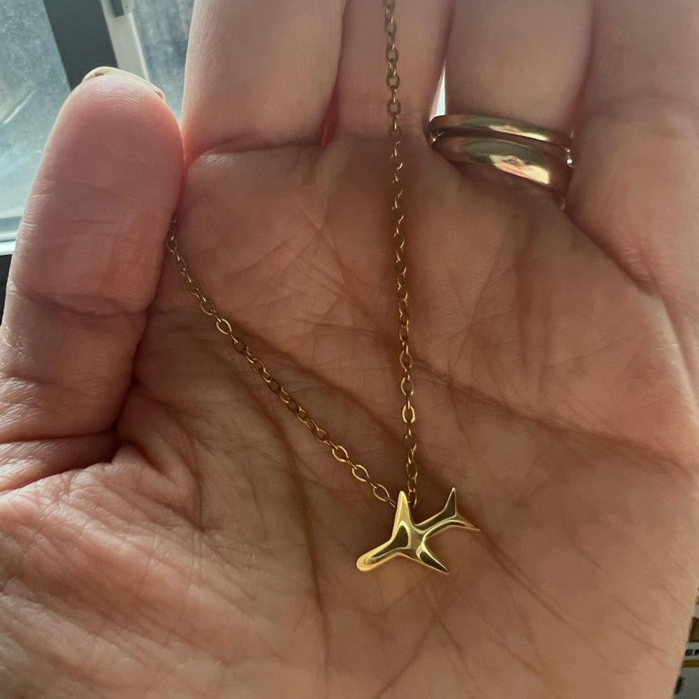 Dainty Airplane Necklace, Travel Necklace, Gold Plane Necklace | , Travel - Picture 5 of 6